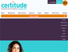 Tablet Screenshot of certitude.org.uk